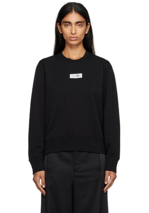 MM6 Maison Margiela Black Logo Patch Sweatshirt