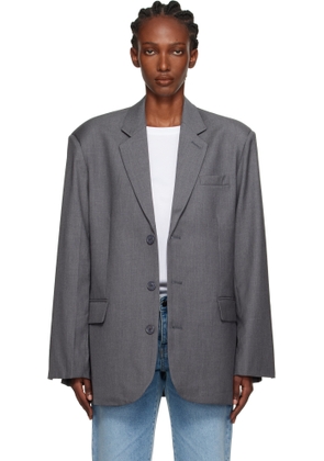 The Frankie Shop Gray Gelso Oversized Blazer