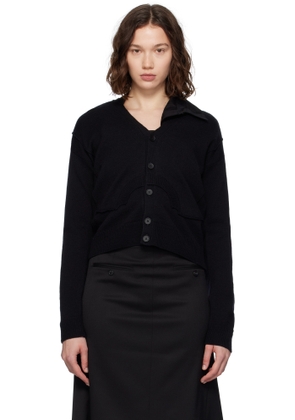 MM6 Maison Margiela Black Wool Cardigan