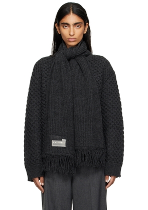MM6 Maison Margiela Gray Scarf Knit Sweater