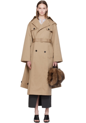 Jean Paul Gaultier Beige 'The Hooded' Trench Coat