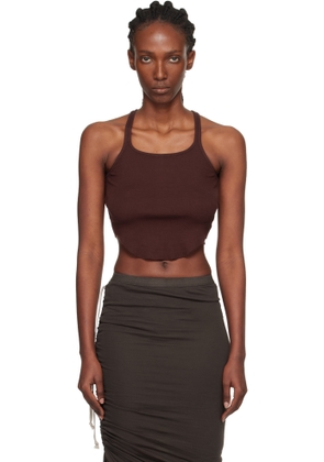 Rick Owens DRKSHDW Burgundy Concordians Basic Rib Tank Top