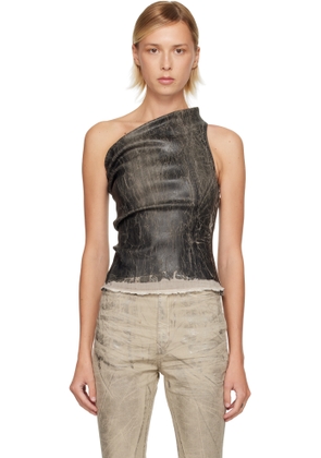 Rick Owens DRKSHDW Black Concordians Athena Cropped Top