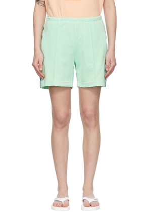 Palm Angels Green Nylon Shorts