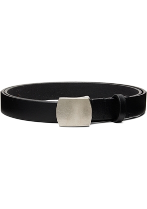 Neighborhood Black Leather Narrow Belt