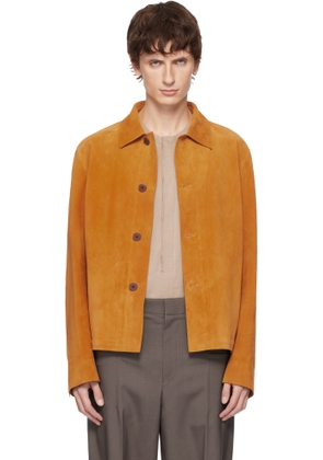 ZEGNA Yellow Calfskin Suede Jacket