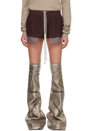 Rick Owens DRKSHDW Burgundy Concordians Fog Boxers Shorts