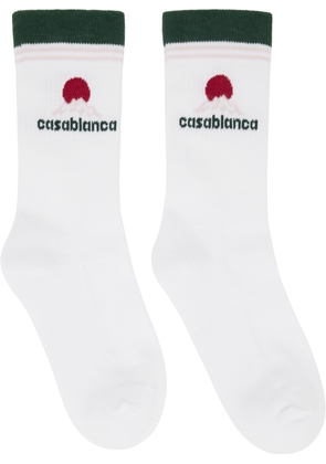 Casablanca White Montagne Socks
