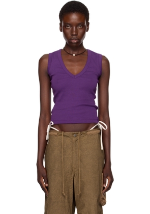 FLORE FLORE SSENSE Exclusive Purple Dewi Tank Top