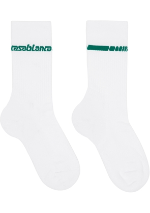 Casablanca White Casa Sportive Socks