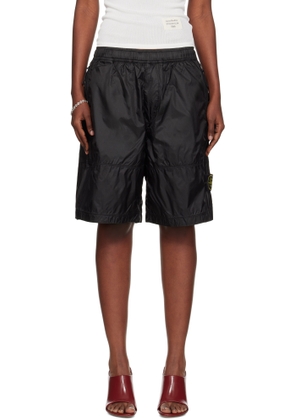 Stone Island Black L100004 Ripstop Light HT Nylon Shorts