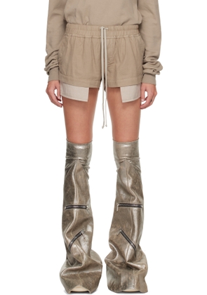 Rick Owens DRKSHDW Taupe Concordians Fog Boxers Shorts