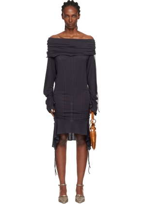 KNWLS Gray MG-Petrol Minidress