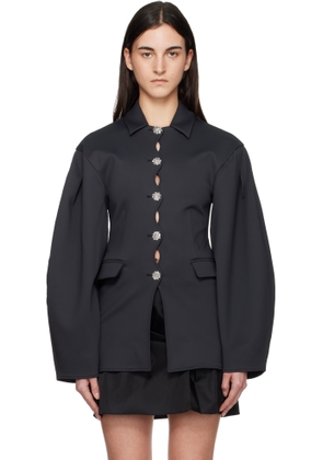 GANNI Black Structured Blazer