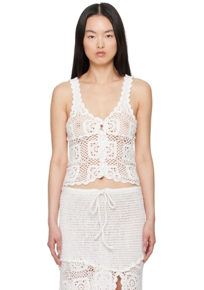 Holzweiler White Rosie Crochet Top