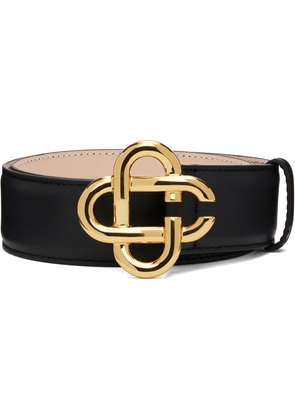 Casablanca Black CC Logo Buckle Belt