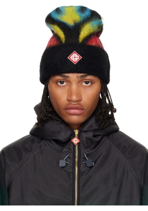 Casablanca Black Fluffy Flame Beanie