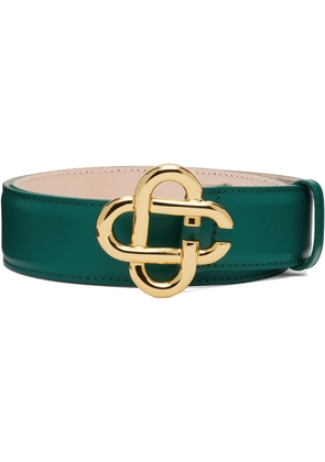 Casablanca Green CC Logo Buckle Belt