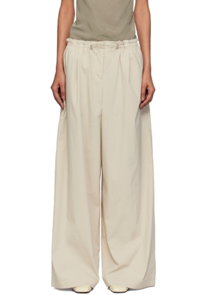 St. Agni Beige Petit Paperbag Waist Trousers