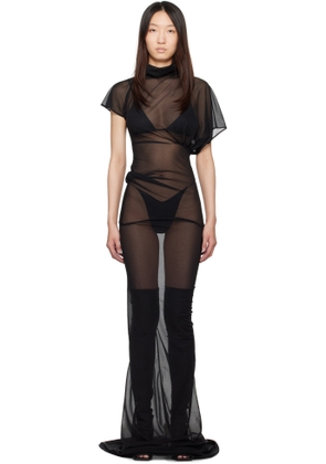 Rick Owens Lilies Black Hollywood Lilith Maxi Dress