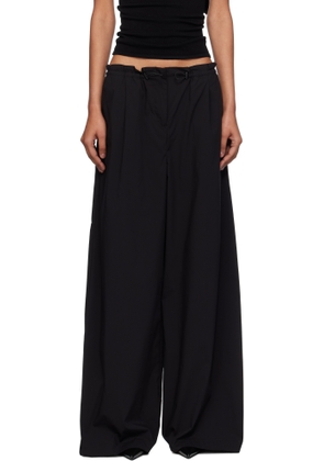 St. Agni Black Petit Paperbag Waist Trousers