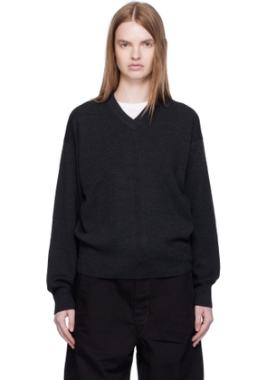 LEMAIRE Black V Neck Sweater