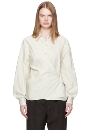 LEMAIRE Off-White Straight Collar Twisted Shirt
