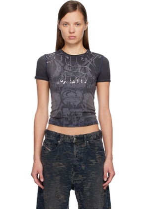 Diesel Gray T-Uncuties-Long-R6 T-shirt