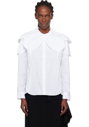 Noir Kei Ninomiya White Flower Collar Shirt