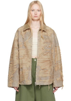 Diesel Tan D-Ivar-Fsg Denim Jacket