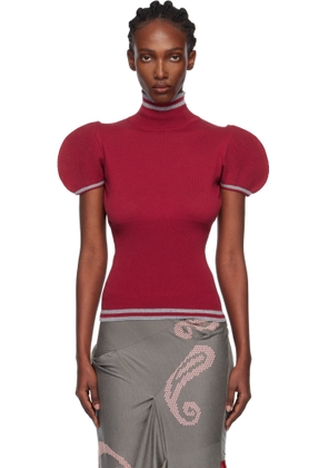 Kiko Kostadinov Red Simone Knit Turtleneck