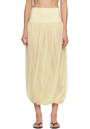 Belle Anna Yellow Meadow Midi Skirt