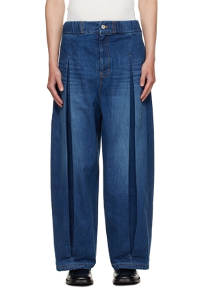 SAGE NATION Blue Box Pleat Jeans