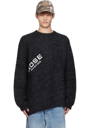 Martine Rose Gray Engineered Fisherman Rib Sweater