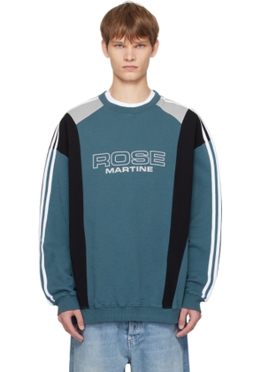Martine Rose Blue Panelled Sweatshirt