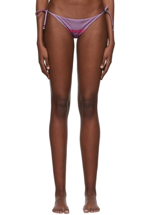 Versace Underwear Purple Greca Bikini Bottom