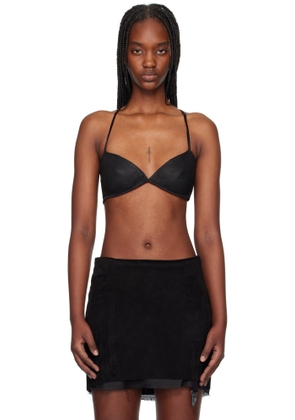 Liza Keane Black Eros Leather Bra