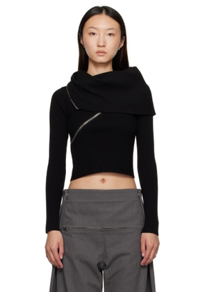 Jean Paul Gaultier Black Zipped Turtleneck
