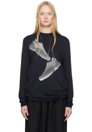 MM6 Maison Margiela Black Salomon Edition Sneaker Print Sport T-shirt