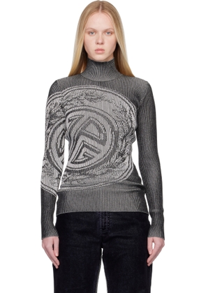 Jean Paul Gaultier Gray 'The Laurel Stamp' Turtleneck