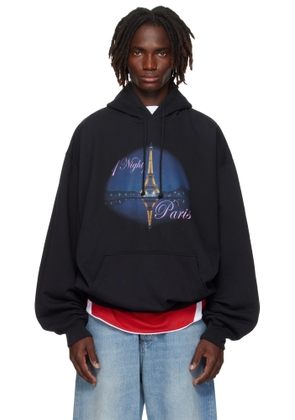 VETEMENTS Black 'Night In Paris' Oversized Hoodie
