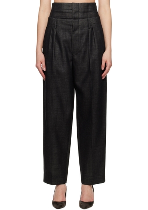 Victoria Beckham Black Double Waistband Trousers