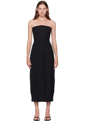 VETEMENTS Black Upside-Down Tailored Pantadress Maxi Dress