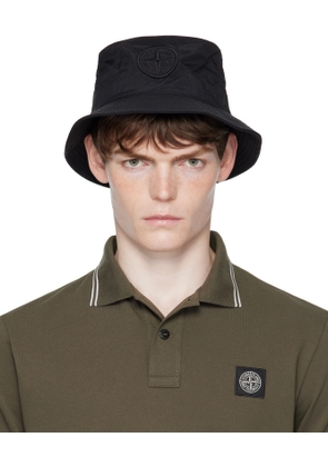 Stone Island Black 9100012 Nylon Metal ECONYL Bucket Hat