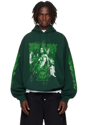 VETEMENTS Green Cradle of Filth 'Nymphetamine' Oversized Hoodie