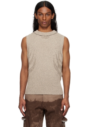 Charlie Constantinou Beige & Brown Knit Vest