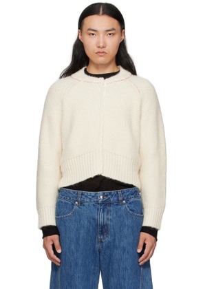 Eckhaus Latta Off-White Fisherman's Cardigan