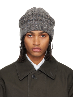 Maison Margiela Gray Rib-Knit Beanie