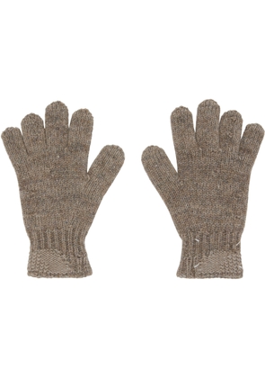 Maison Margiela Taupe Knit Gloves