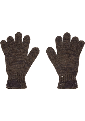 Maison Margiela Brown Knit Gloves